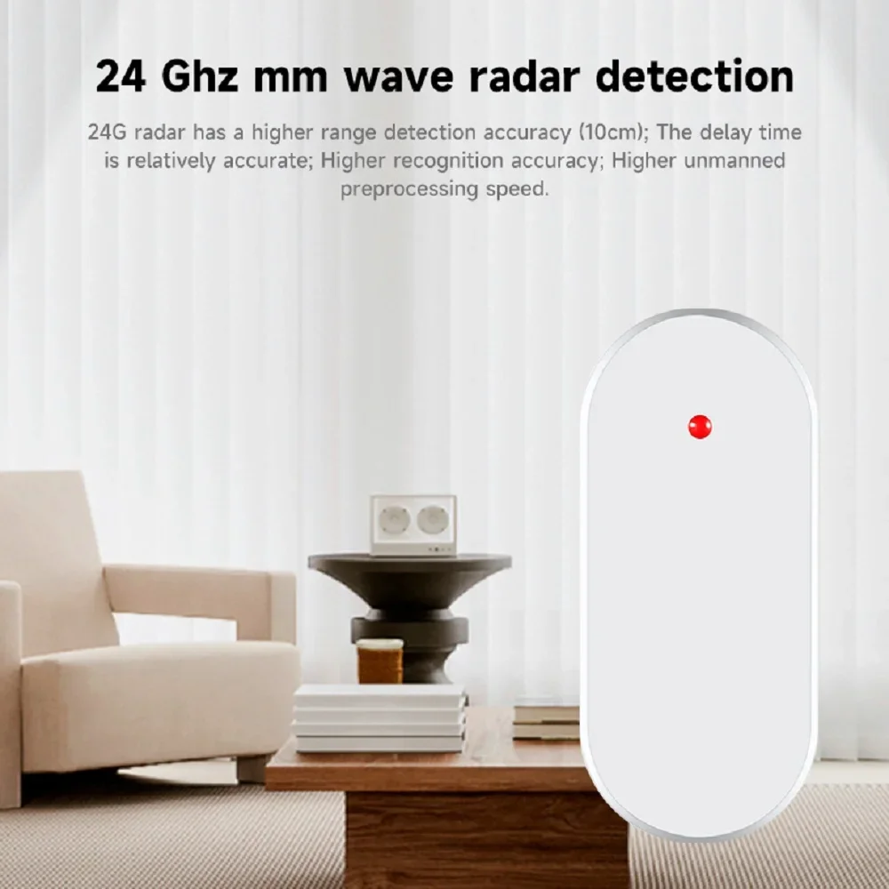 Детектор присутствия человека Tuya Zigbee Умный датчик движения 24 ГГц Радар-детектор тела PIR-датчик Кронштейн Модель Smart Life APP Alexa