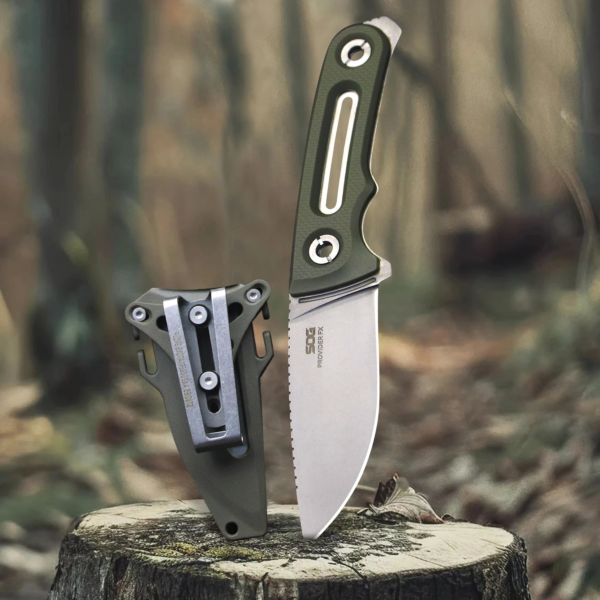 S.U.A S-G All-Tang DC53 steel outdoor multi-purpose survival knife, jungle hunting knife, camping EDC tool knife