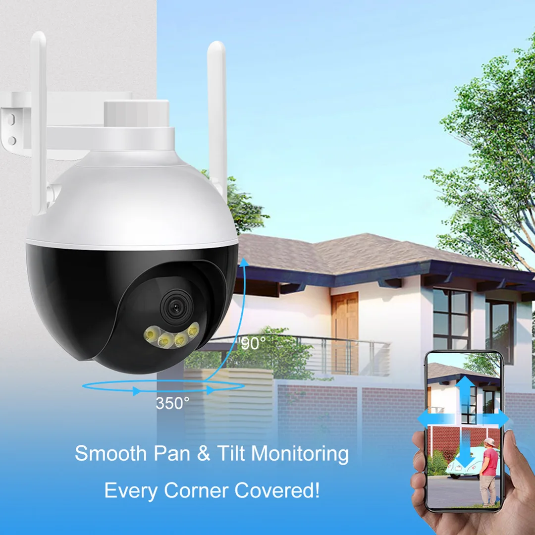 

2MP 1080P V380pro/iCsee APP Full Color Wireless PTZ IP Dome Camera AI Humanoid Detection Home Security CCTV Baby Monitor