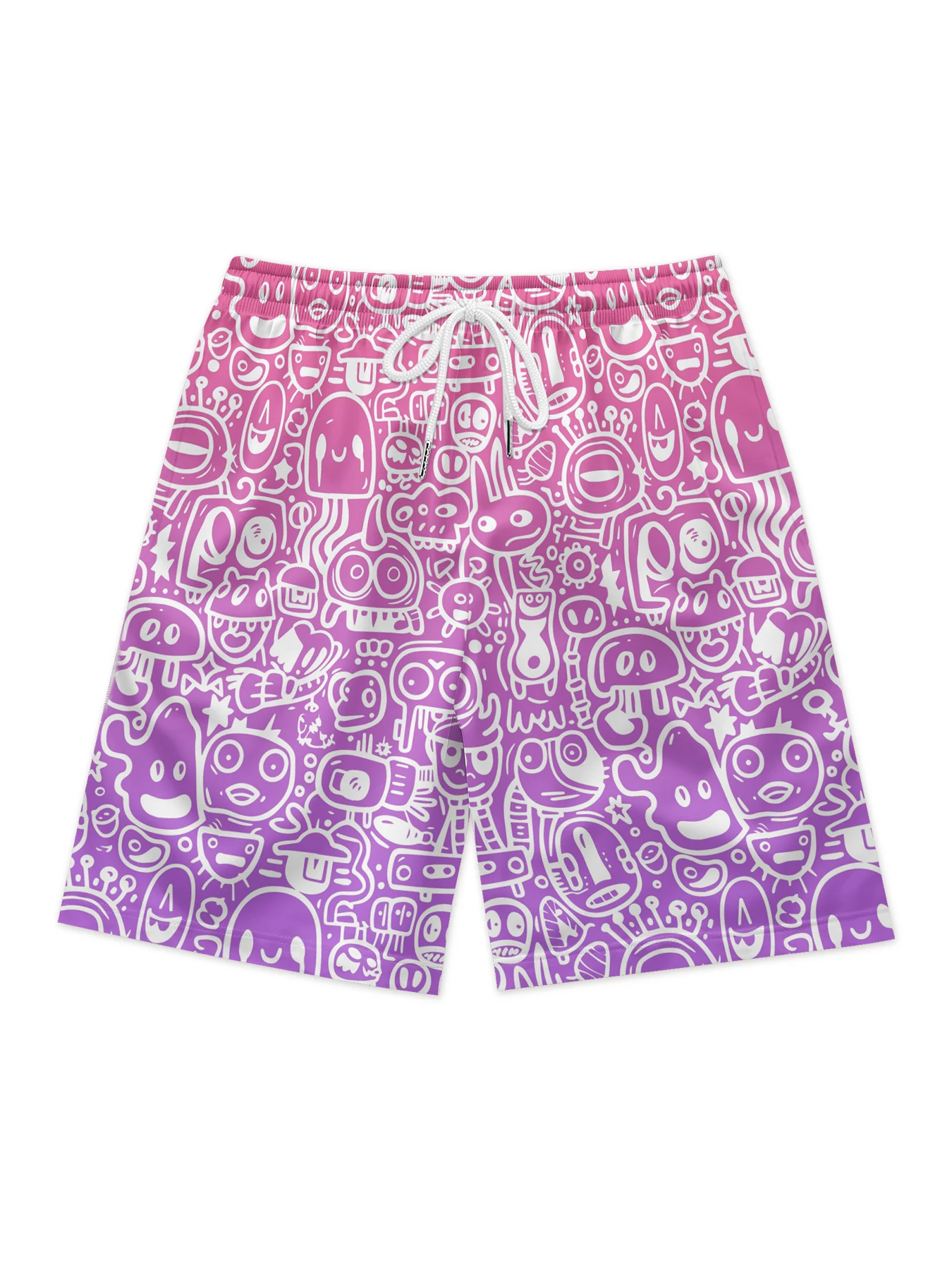 

Polyester Beach Shorts Men Surfing Board Short Swimwear Pocket Shorts Abstract Print Swim Trunks Shorts Hot Sale