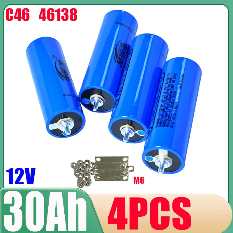 3.2V 30Ah 32Ah 20Ah LiFePO4 Batterij C40 40135 12V 24V 48V Grade A Lithium-ijzerfosfaat Motorfiets Motor Modificatie Batterij