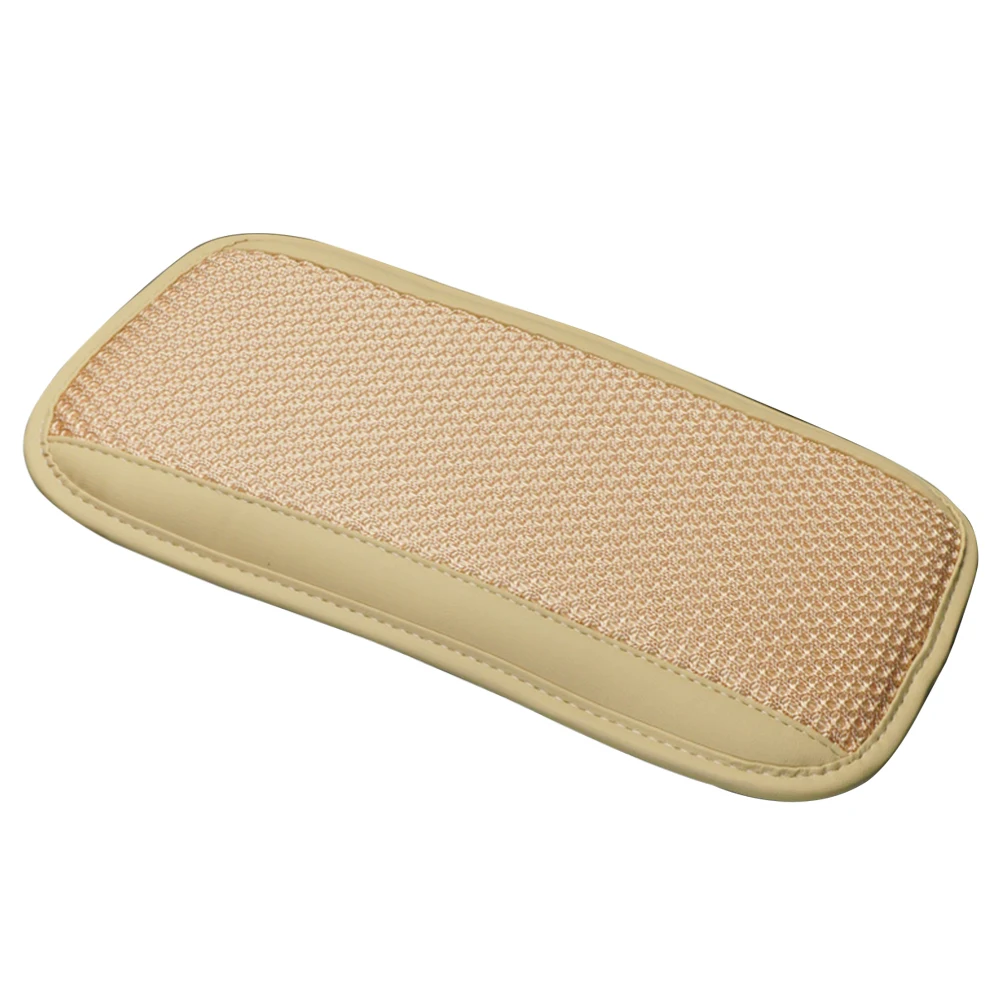 Beige Universal Car Front Armrest Cushion Cover Center Console Box Pad Protector Mat Fit for Lexus