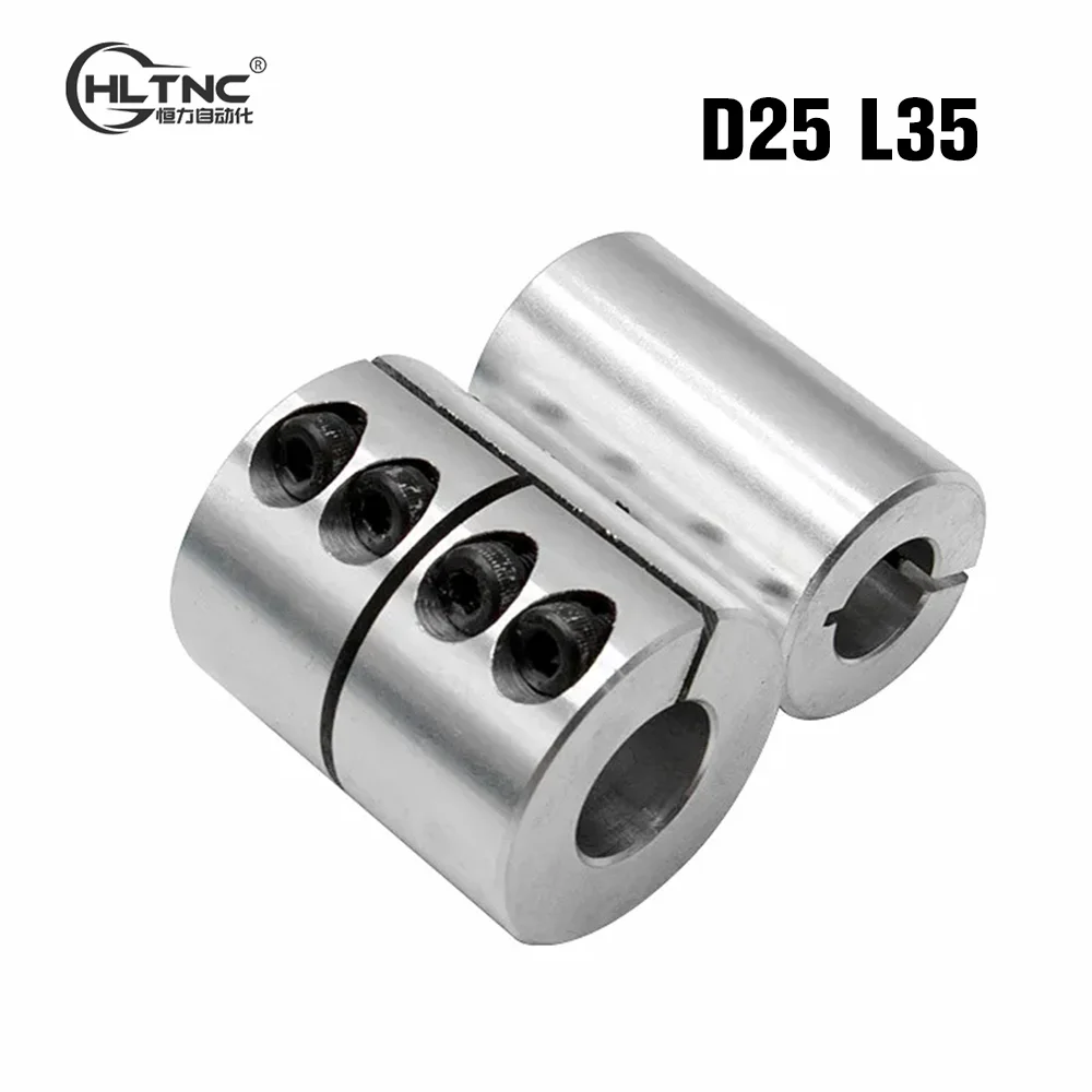 1PC D25 L35 Aluminum Alloy Rigid Coupling High Precision Shaft Rod Coupler Section For Cnc Stepper Motor Carving Machine Screw