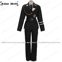 《Custom Size》Anime Axis Powers Hetalia APH Prussia Cospaly Army Costume Christmas Party Halloween Uniform