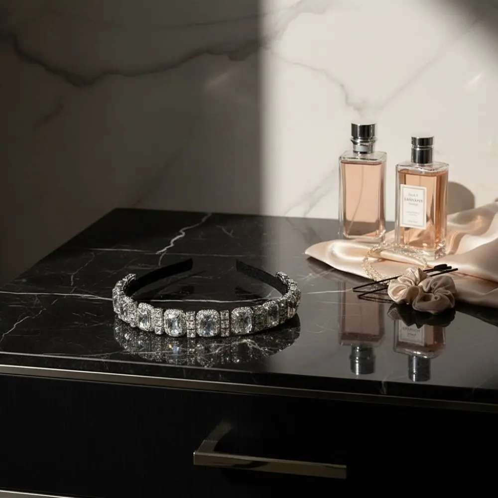 

Многоцветная повязка на голову с полной инкрустацией стразами, блестящая квадратная повязка с кристаллами, великолепная многофункциональная тиара в стиле барокко