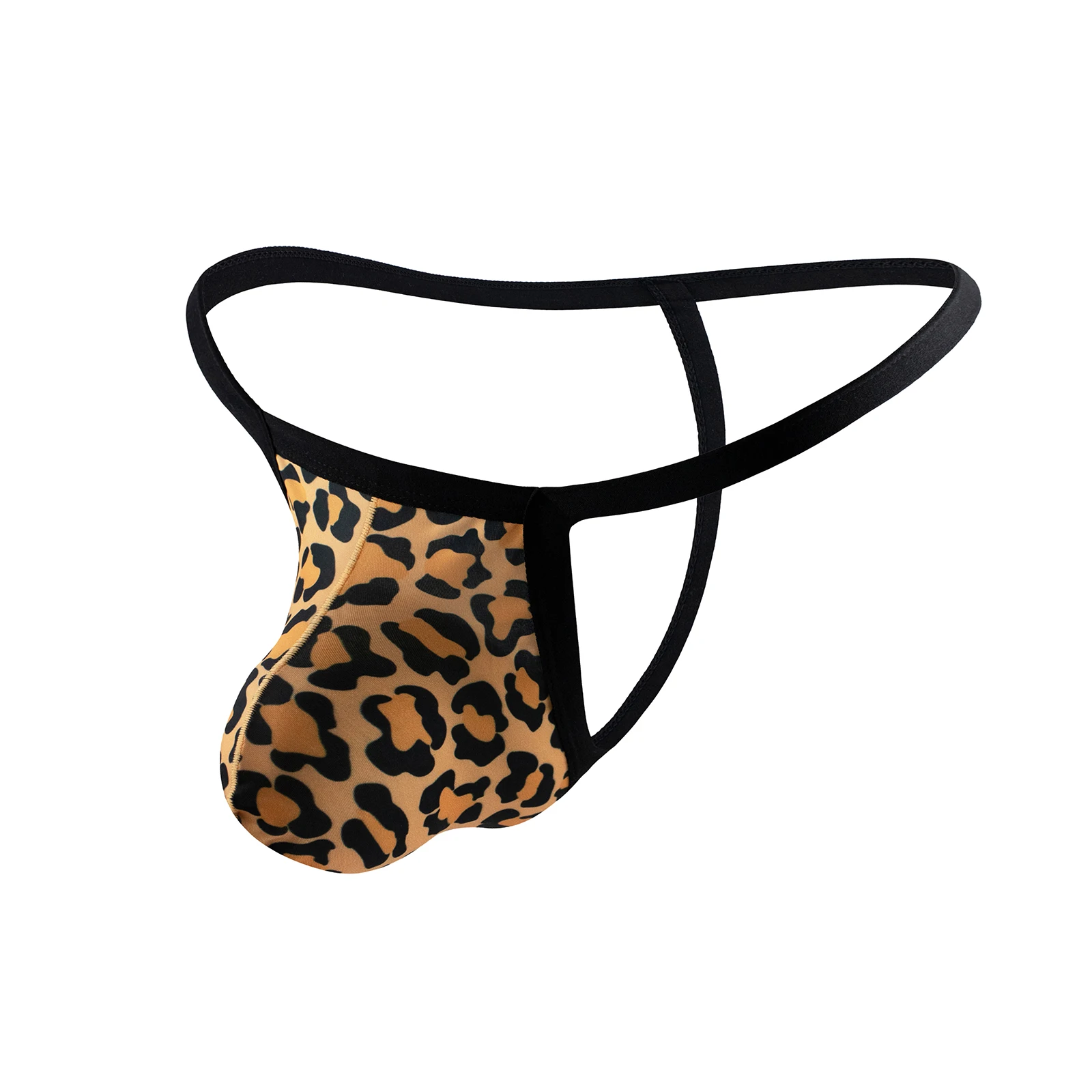 CLEVER-MENMODE Tanga Sexy, bragas de hilo G, ropa interior, bolsa para pene, calzoncillos, Bikini, lencería erótica, leopardo para hombre