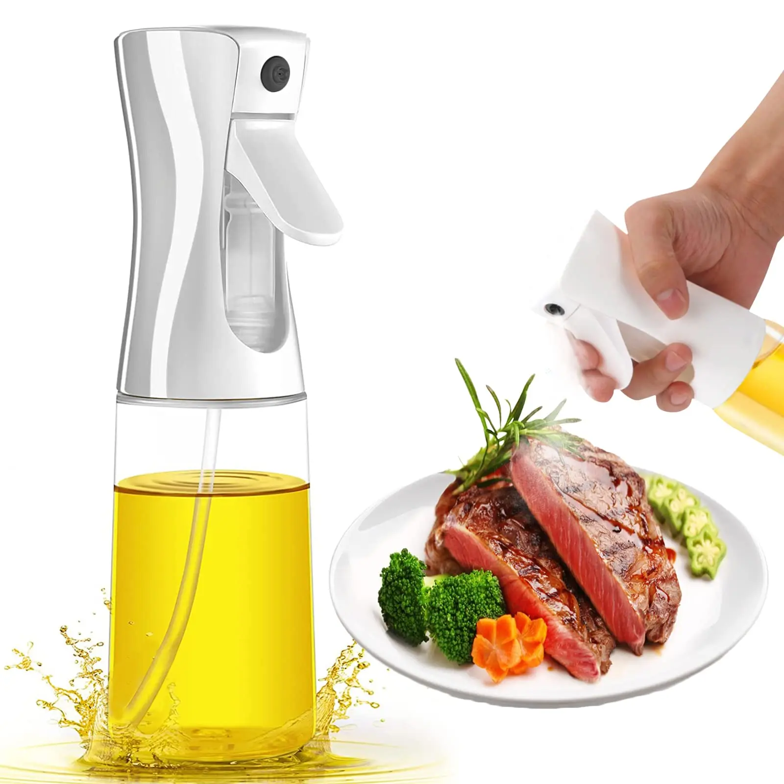 

Oil Sprayer for Cooking 200ml 700ml Olive Oil Spray Bottle Baking BBQ Hot Air Fryer Vinegar Oil Dispenser Kitchen Tool Gadget