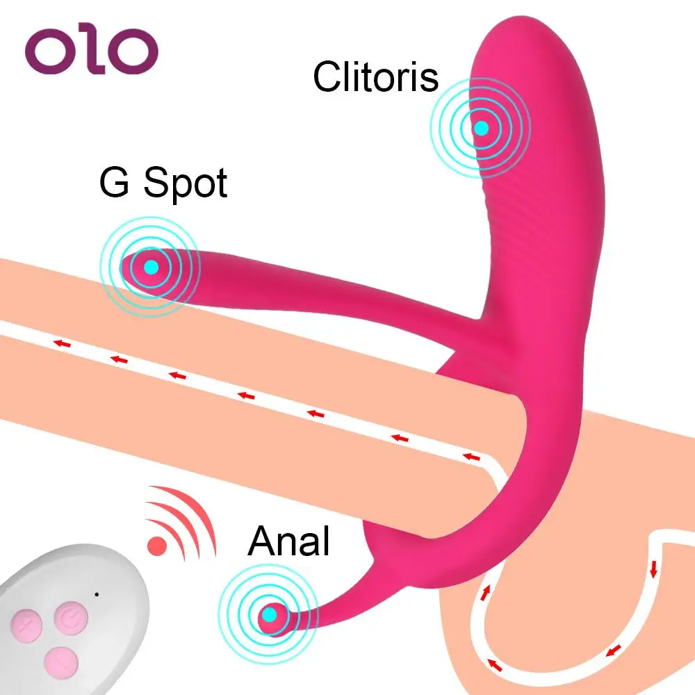 OLO Remote Cock Ring Clitoral Stimulator Adult Sex Toys For Couples 10 Speed Penis Rings Vibrator Prostate Massager for Men