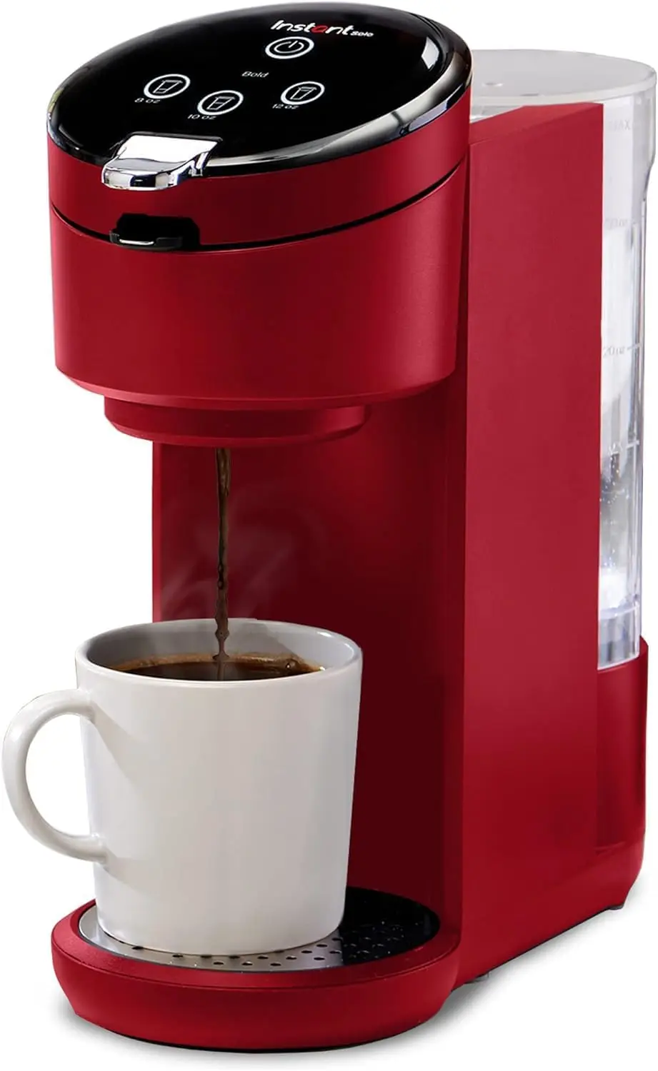 

K-Cup Pod Compatible Brewer, Includes Reusable & Bold Setting, Brew 8 to 12oz., 40oz. Water Reservoir, Red