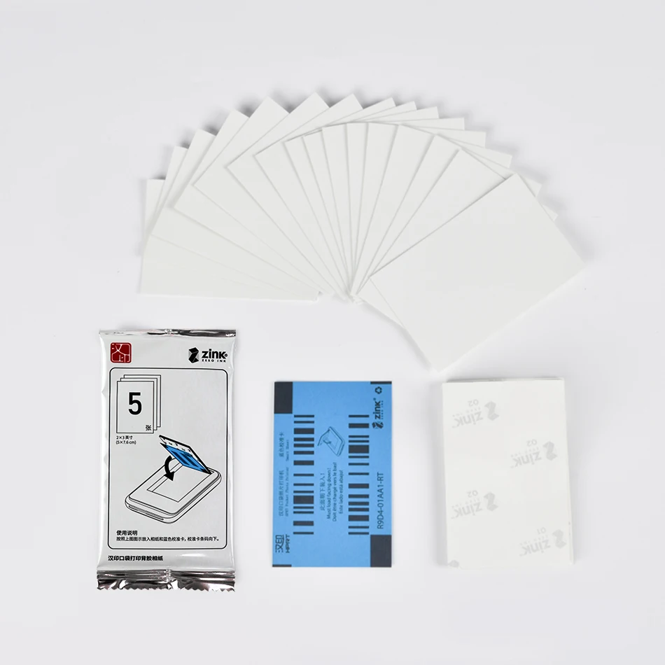20pcs Zink Color Photo Paper 2x3 Inch Sticky-Backed Thermal Transfer Photo Paper For HPRT MT53 Pocket Photo Printer
