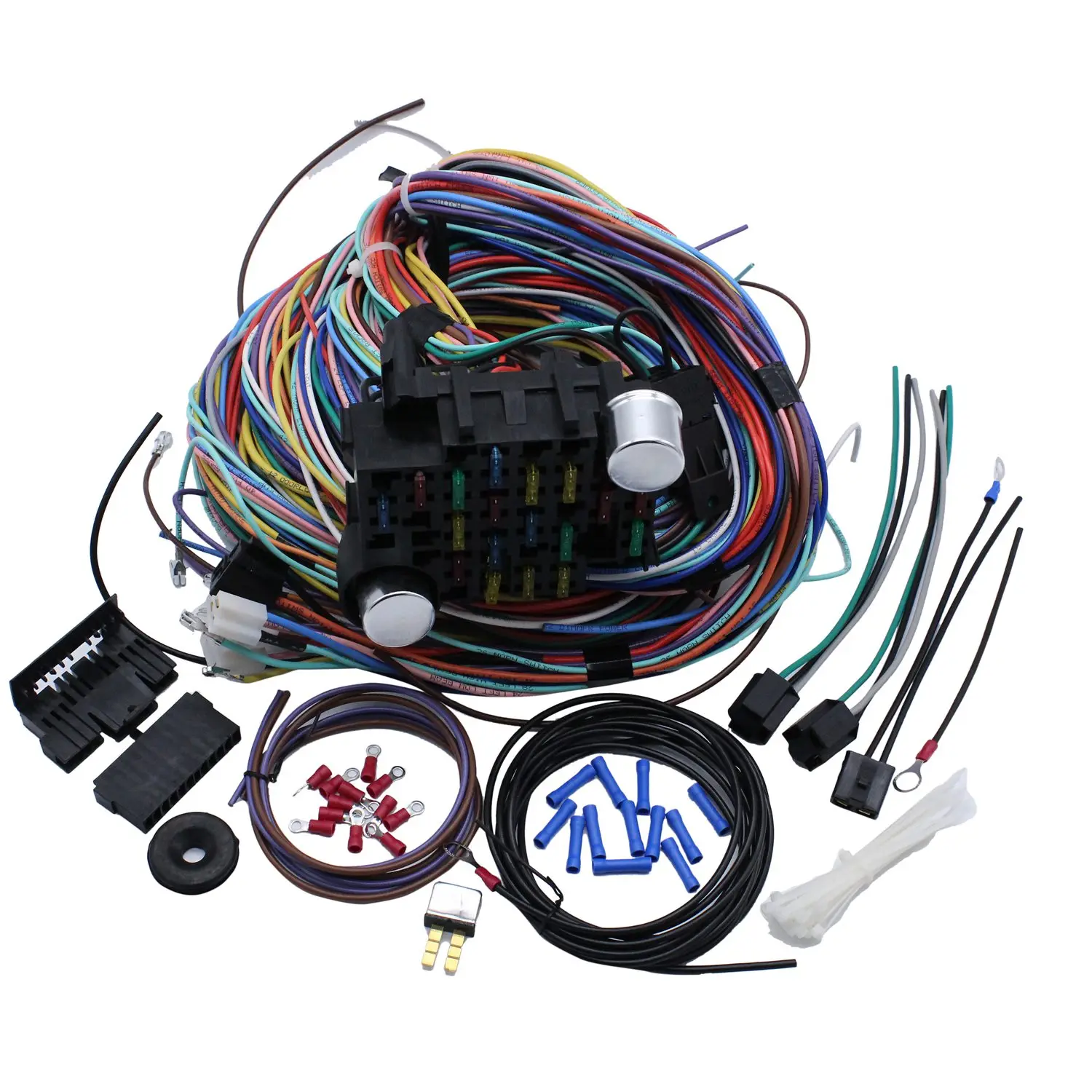 21 Circuit Universal Wiring Harness Kit for Muscle Car Hot Rot Wiring Street Rod Rat Rod for