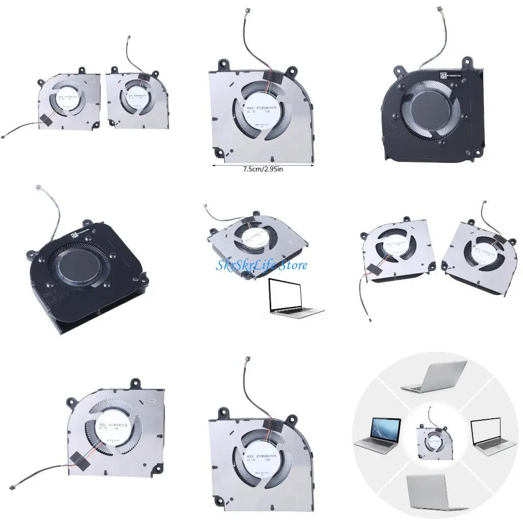 

Охлаждающий вентилятор для процессора и графического процессора ноутбука E65E, 12 В постоянного тока, 0,5 А, 4-контактный для