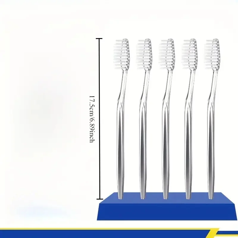30 فرشاة أسنان للسفر يمكن التخلص منها بشكل فردي، أدوات زينة ناعمة للشعر للبالغين، والتخييم، وضيوف الفنادق (فضي)
