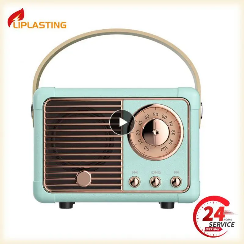 Mini bezprzewodowy głośnik Retro Vintage Radio FM przenośny interfejs USB klasyczna dekoracja głośniki podróżny odtwarzacz muzyki
