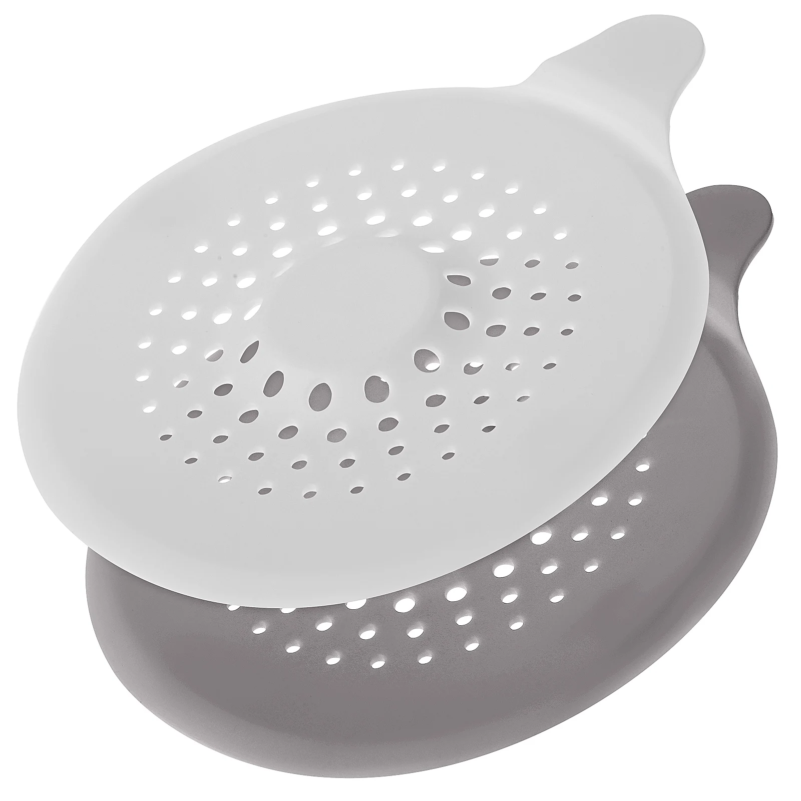 

2 Pcs Anti clogging Filter Pad for Sink Drain Strainer Flat Cover Stopper Hair Catcher Shower Bath Tub Gray White