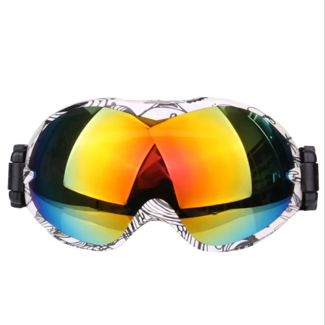 Adult Snowboard Ski Goggles Double Layer UV400 Skiing Sunglasses Plated Motocross Off Road Glasses