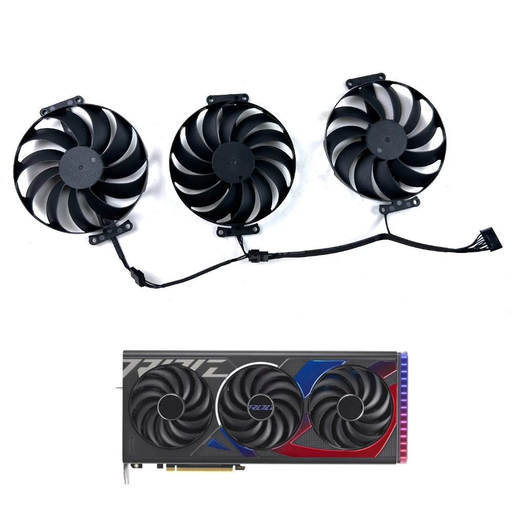 

Охлаждающий вентилятор 7PIN FD10015M12D RTX 4070, вентилятор графического процессора для ASUS GeForce RTX 4070 4070Ti ROG STRIX OC, вентиляторы для видеокарты