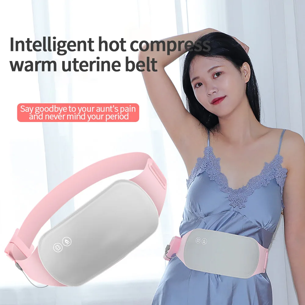 USB Portable Menstrual Heating Pad Warm Palace Waist Belt Period Cramp Massager Washable Heating Pad Dysmenorrhea Relieving Belt