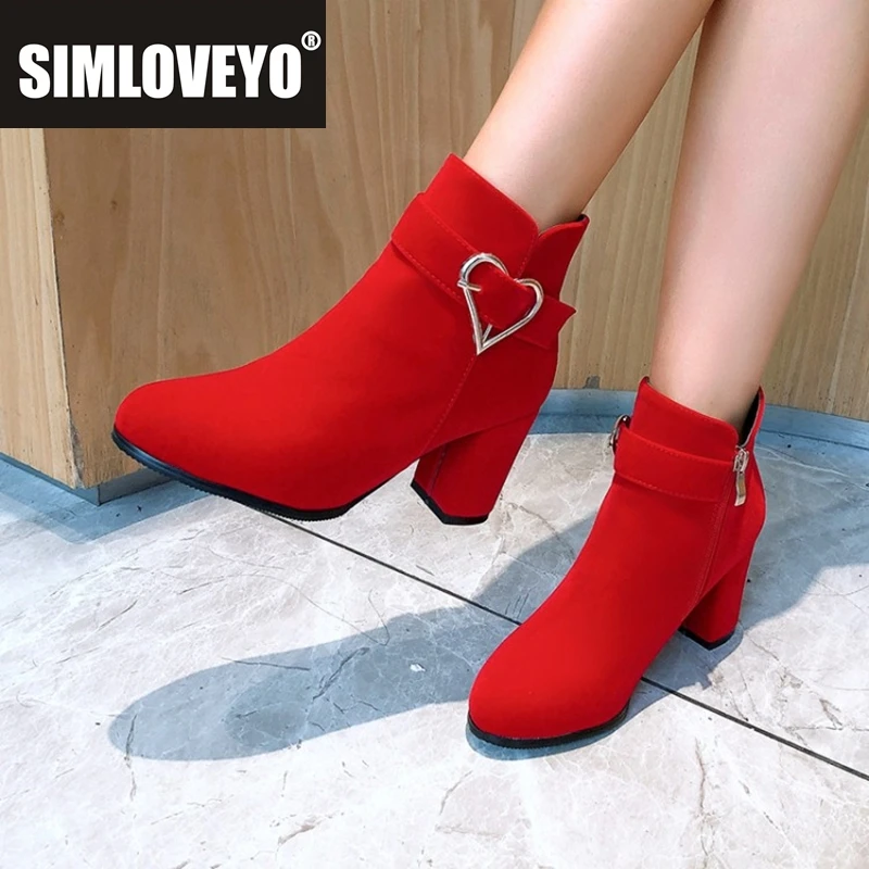 

SIMLOVEYO Весенние женские туфли-лодочки Ботильоны на высоком каблуке 7,5 см Высококачественная модная женская обувь на шнуровке Сапоги на высоком каблуке из искусственной кожи