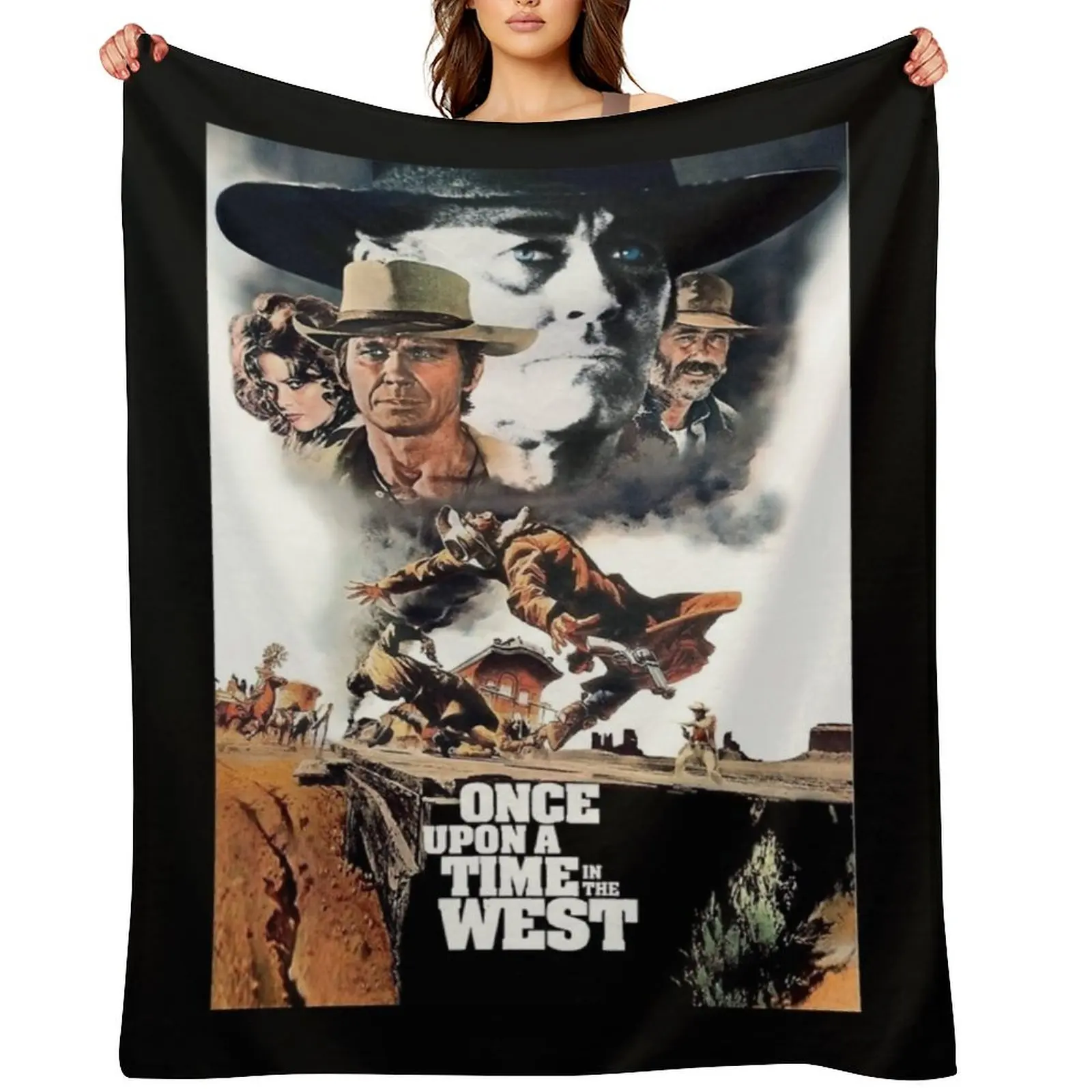 

Once Upon a Time in the West Throw Blanket for winter Cute Plaid Quilt Multi-Purpose Blankets