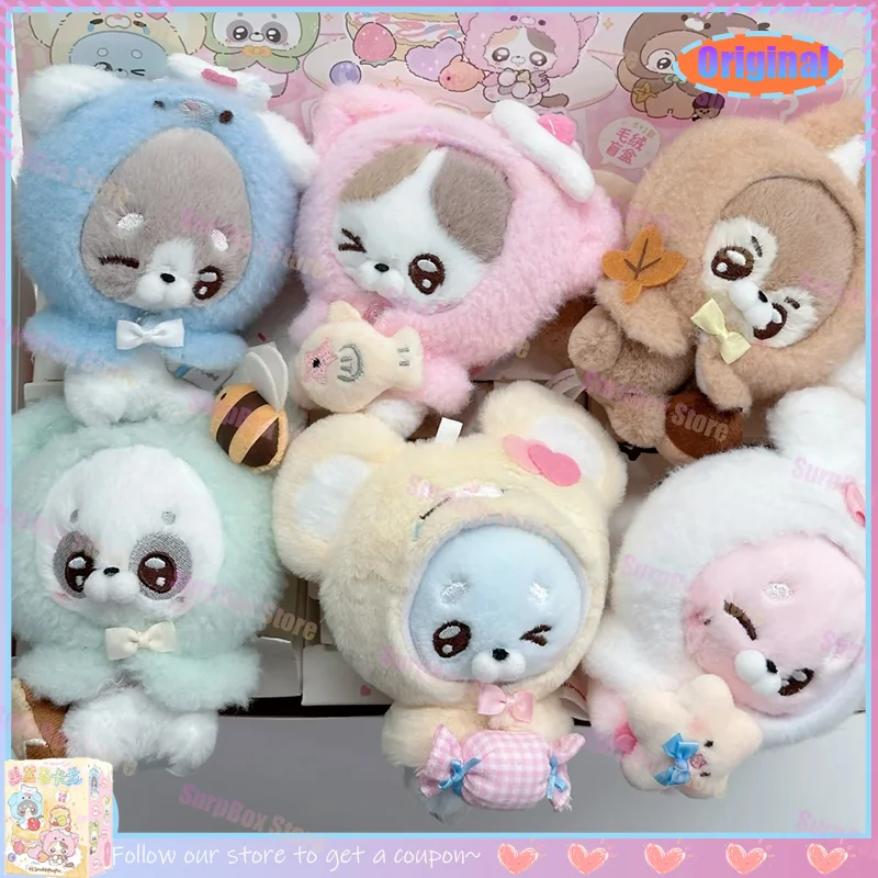 

ABFUN Handspupu Jam Macaron Series Doll Figure Blind Box Toy Kawaii Comfort Cat Doll Room Decoration Girls Birthday Gift