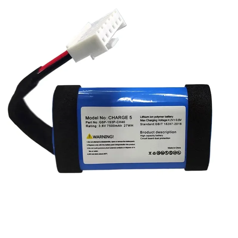 3.7V 7500mAh GSP-1S3P-CH40 Battery for JBL Charge 5 Portable Bluetooth Speaker Replacement