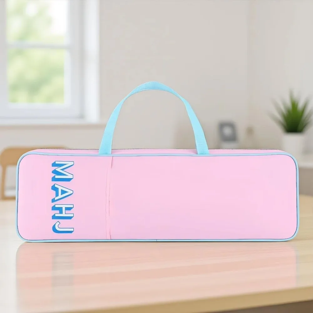 Zipper Closure Design Mahjong Storage Bag Large Capacity Equipped With Handle Mahjong Tile Carrying Bag Lightweight view 4