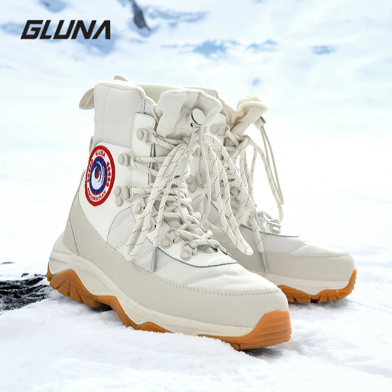 GLUNA89996 Winter Waterproof Snow Boots Cold Resistant Sub Zero Warm Anti Slip Snow Boots Outdoor