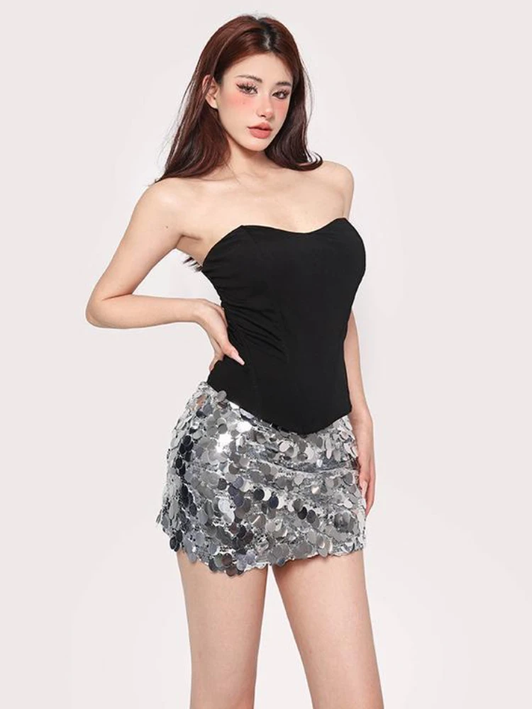 Camisole Women Solid Simple Sexy Designed Slim All-match Summer Basics Leisure Korean Style Prevalent Club Holiday Charming New