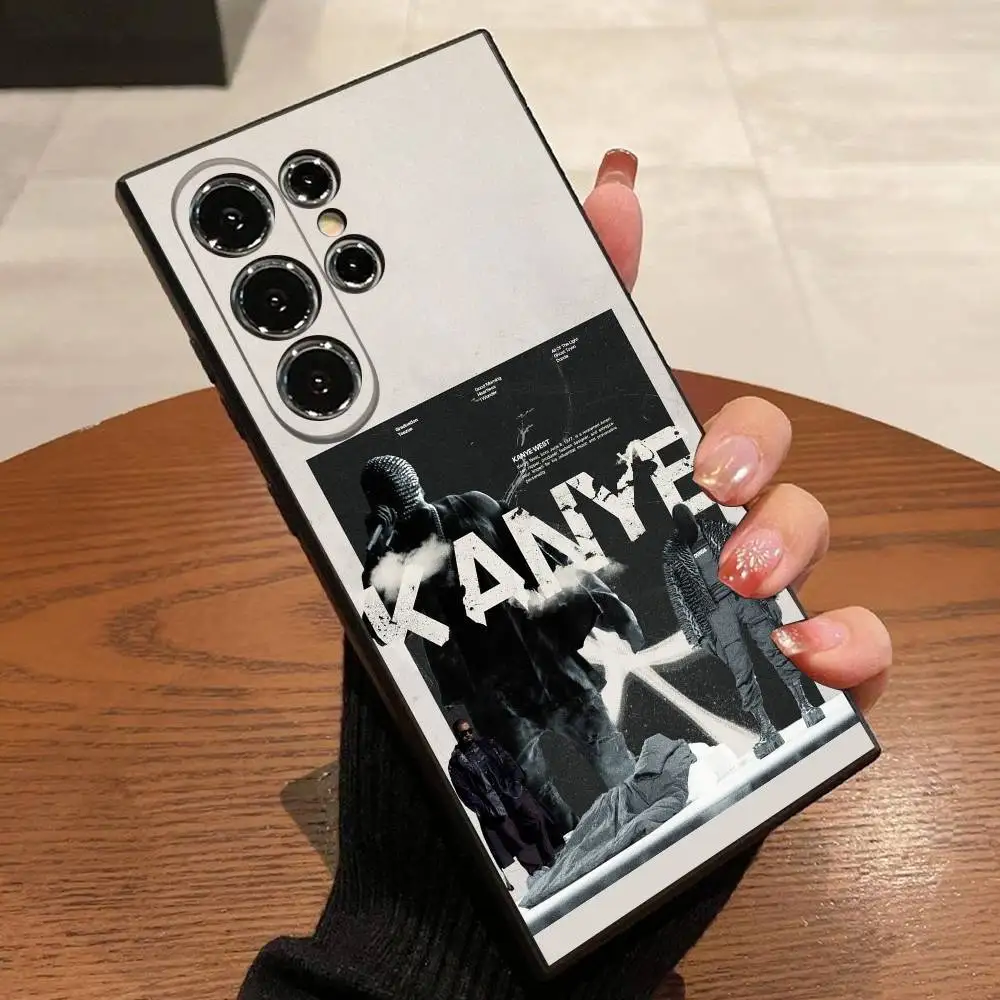 حافظة هاتف K-Kanye West Bully لهاتف سامسونج S25، S24، S21، S22، S23، S30، Ultra، S20، Plus، Fe، Lite، 5G غطاء أسود