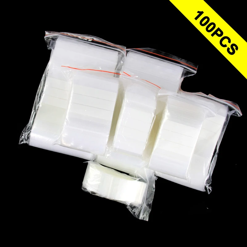 100pcs 16 wire Writing Packaging Remember Note Pouches Plastic Zip Lock Jewelry Bag Write On Seal Self Resealable polythene