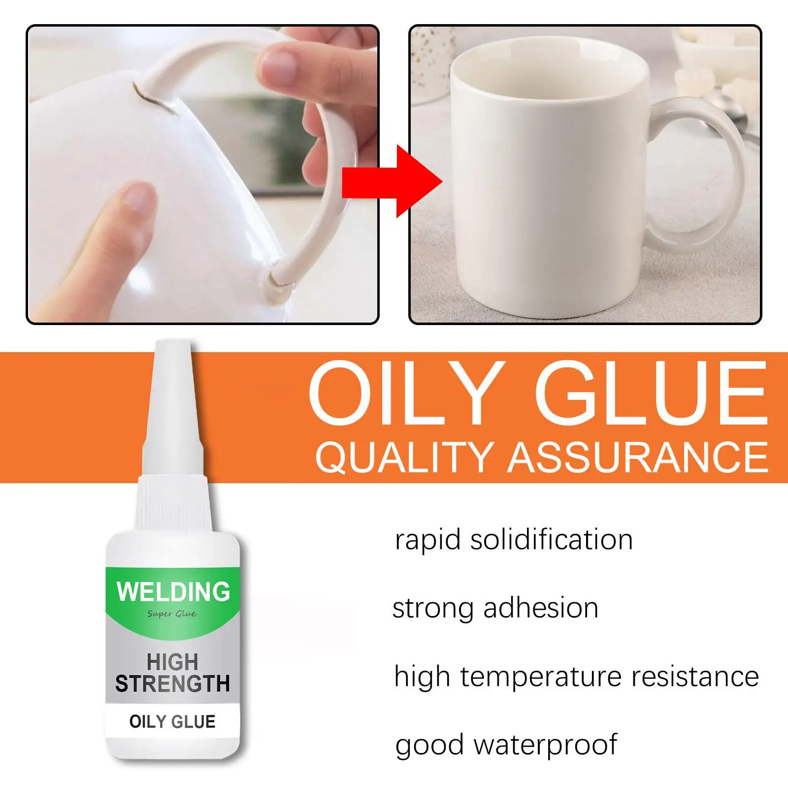 30/50g Welding Super Glue Universal Tile Glass Repair Super Glue Glue Multifunction Tree Oily Glue Repair Glue Sole Shoe I9B8