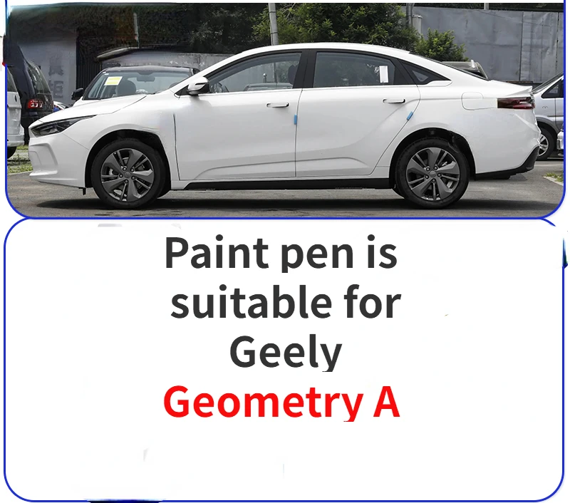 Paint pen is suitable for Geely Geometry A  Pure white touch-up pen is quiet and silver Special Daquan car paint scratch repair