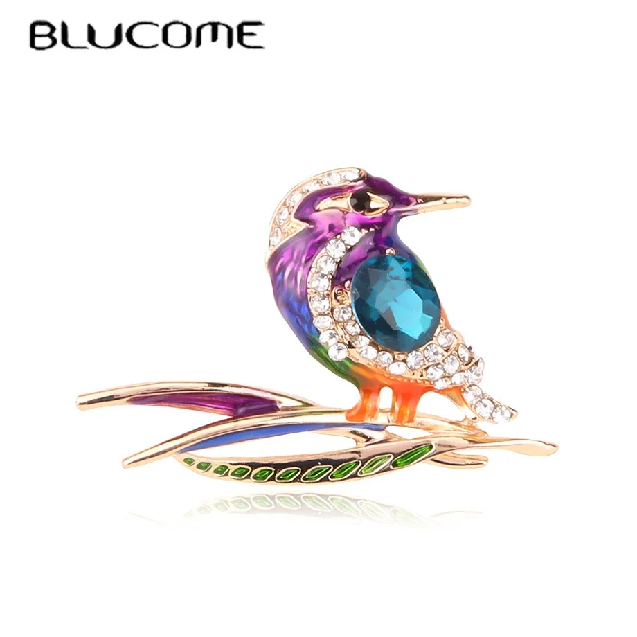 Blucome Newest Joker Personality Woodpecker Brooch Ladies Cartoon Drop Corsage For Party Dress Clothes Accessories