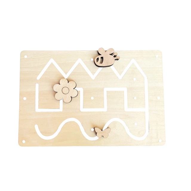 Baby DIY Wooden Montessori  Busy Board Parts  Busy Board Accessories Slide Alarm Clock Educational Toy Gear for Children Gifts