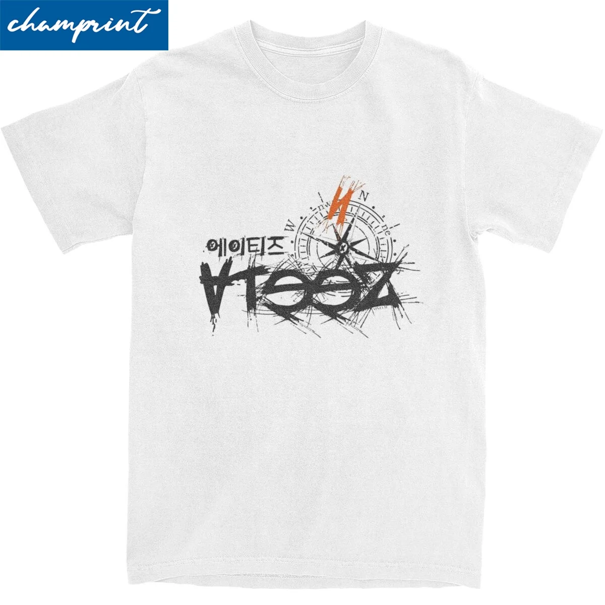 Men Women ATEEZ Graffiti Design T Shirt KPOP 100% Cotton Tops Awesome Short Sleeve Crew Neck Tee Shirt Summer T-Shirt