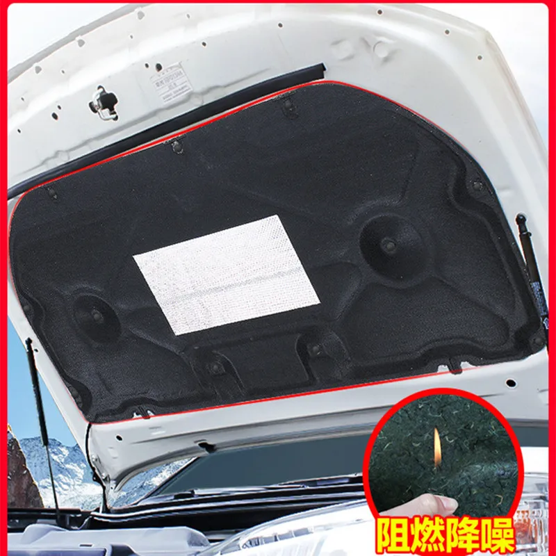 Car Front Hood Engine Sound Heat Insulation Cotton Pad Soundproof Mat Cover Foam For TOYOTA Prado 2010-2017 2018-2020