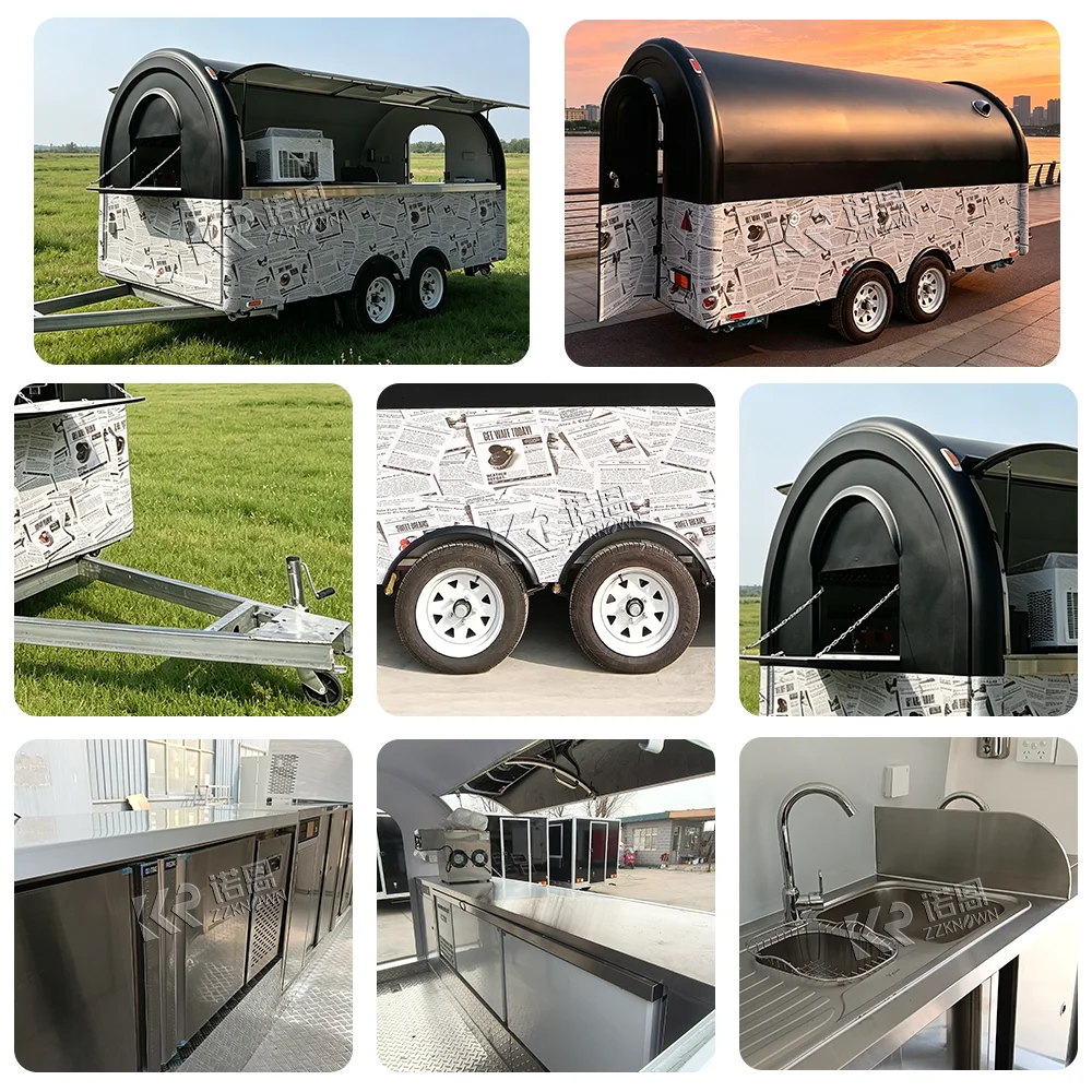 For Sale Fully Equipped Food Trailer Mobile Bbq Cart Ice Cream Truck Coffee Business view 5
