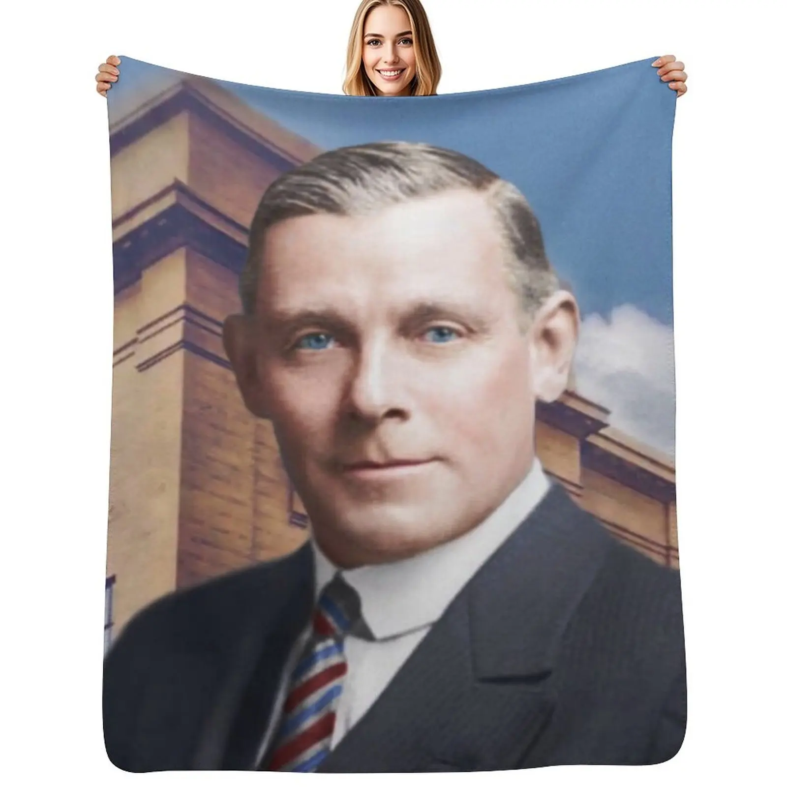

Bill Struth Legend of Ibrox Park Throw Blanket Decoratives Warm Plaid on the sofa Quilt Blanket