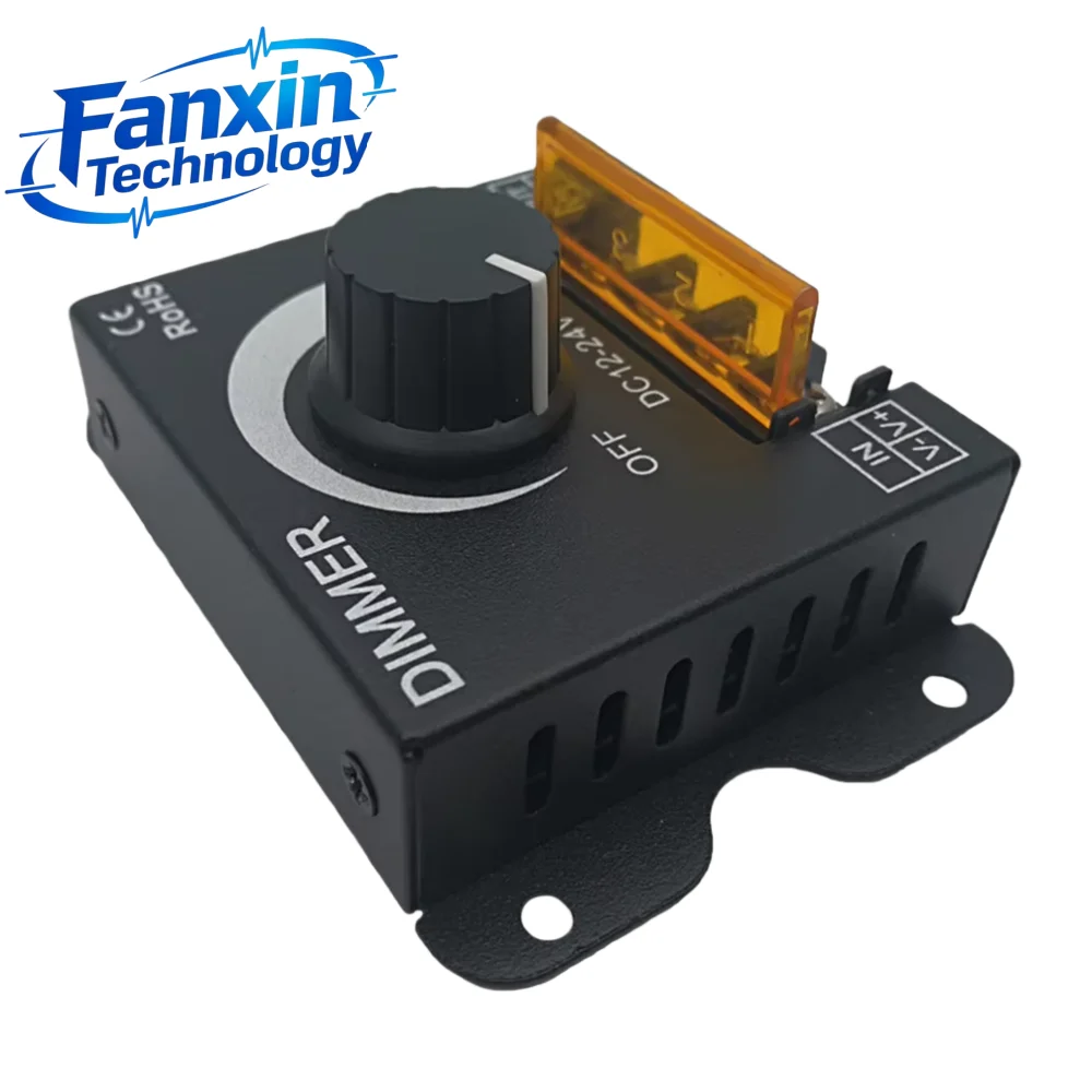 DC 12V-24V LED Dimmer Switch 30A LED Monochrome Controller PWM Digital Stepless Dimming for Lamp Strip Single Color Lamp