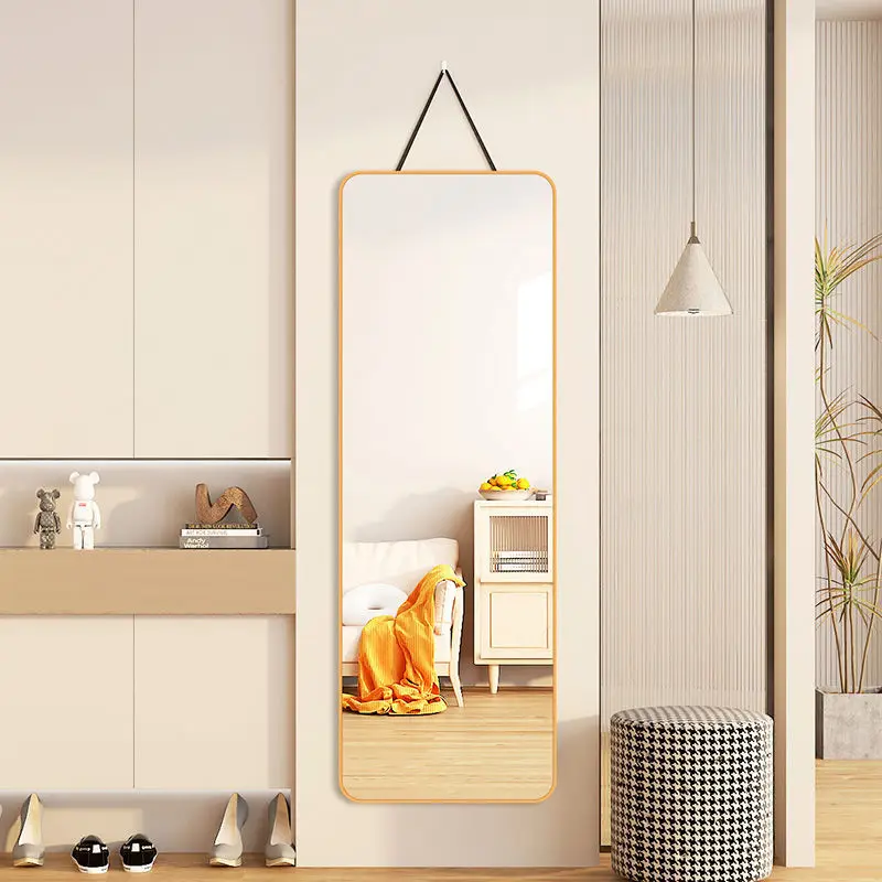 YFY dormitory lanyard full-body mirror porch full-length wall-mounted wall-mounted wall-mounted fitting household bedroom