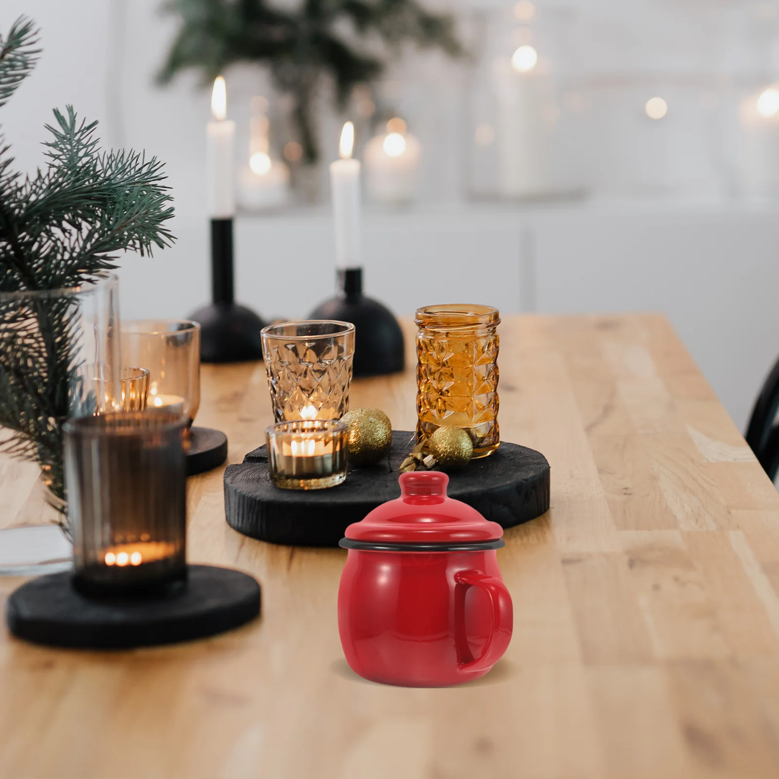 

Cup Enamel Outdoor Cup Camping Mugs Mug For Coffee Tea Juice Portable Retro Household Camping Breakfast Mug