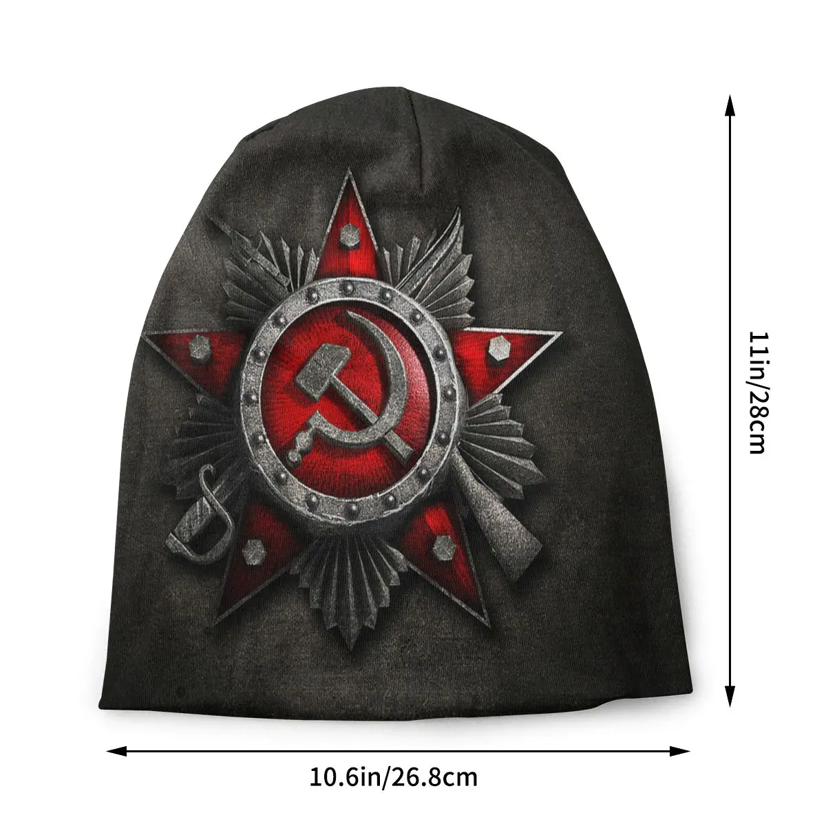 Custom Soviet Union USSR Russia Flag Bonnet Homme Fashion Knit Hat For Men Women Autumn Winter Warm CCCP Beanies Caps