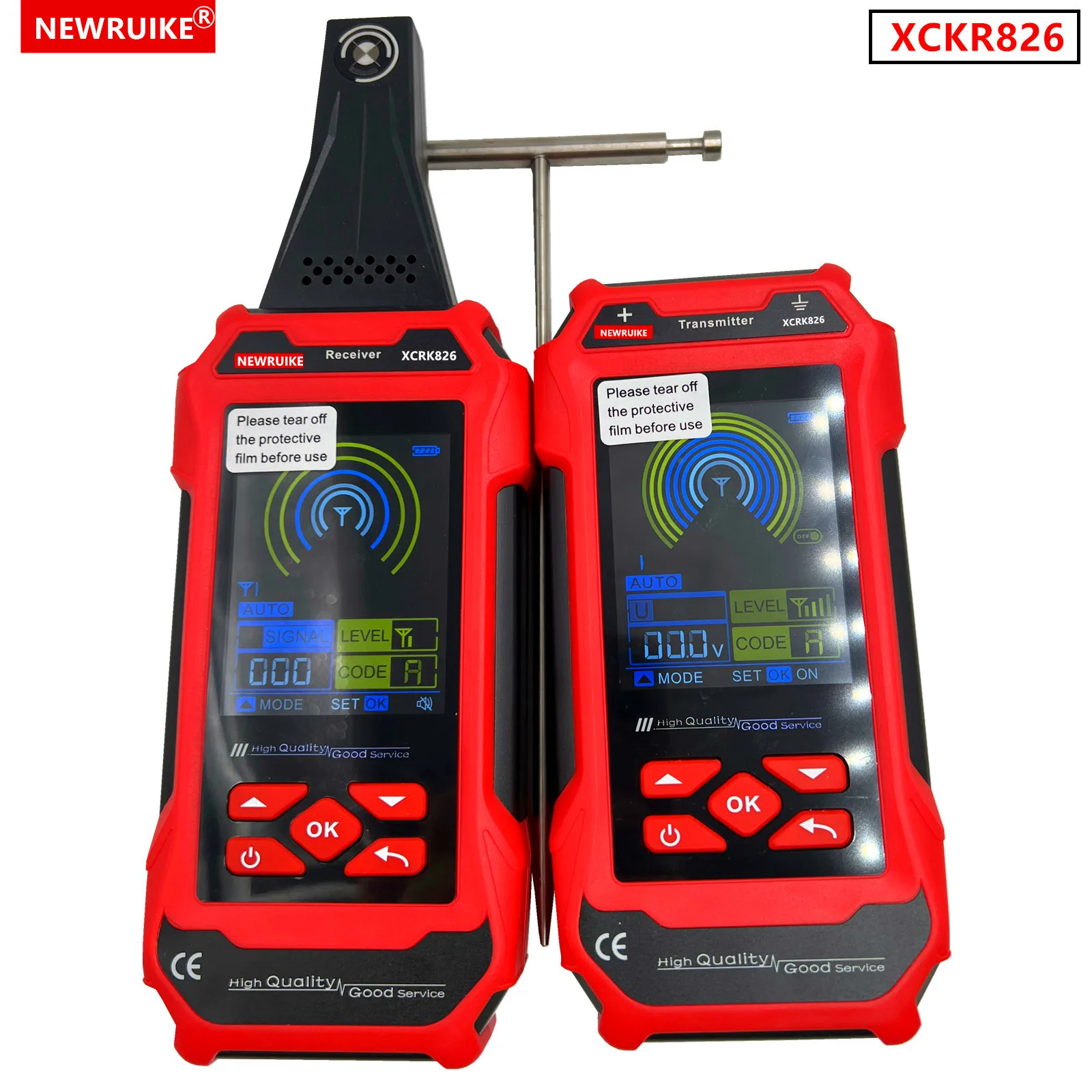 XCRK826 Underground Cable Tester Anti Interference Cable Tracker High&Low Voltage Cable Locator Underground Pipe Detector NF-826