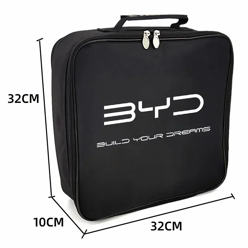 BYD Series Atto 3 Yuan Plus Song Dolphin Seal Seagull Tang Qin Han S6 Car Charge Cable Storage Bag impermeabile ignifugo