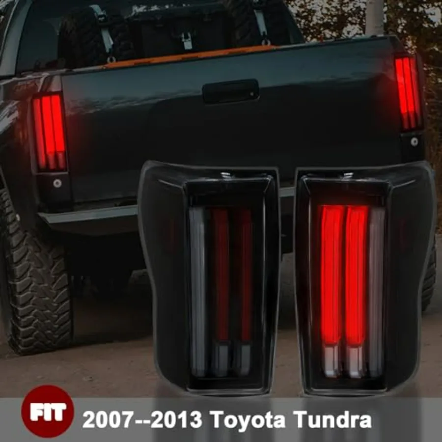 أضواء خلفية Led متتابعة لسيارة Toyota Tundra 2007 2008 2009 2010 2011 2012 2013 بدء تشغيل مجموعة المصابيح الخلفية المتحركة 1 زوج Sm #5