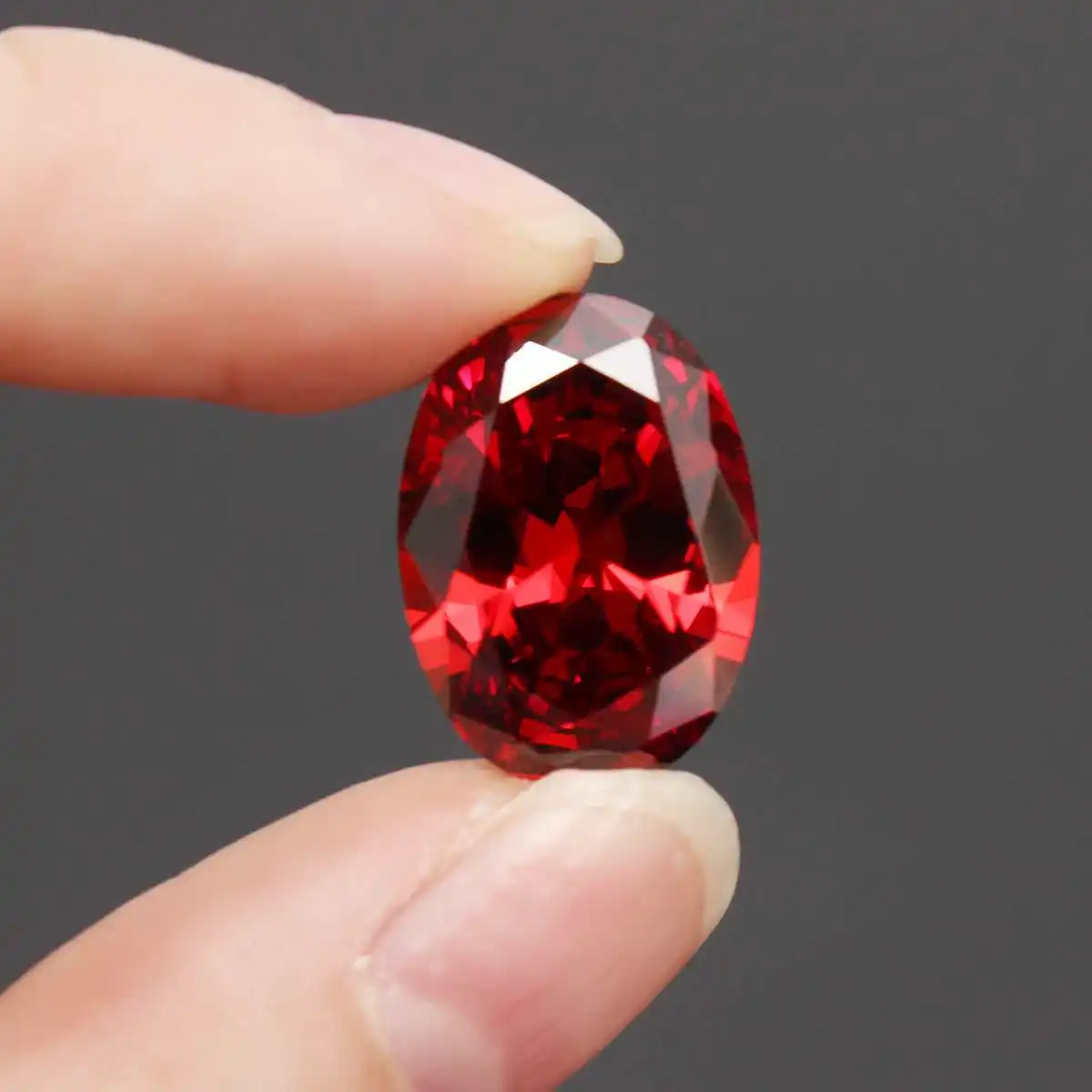 13X18MM 19.89CT for DIY Rings Necklaces Bracelets Crafts Oval Shape Cut Red Ruby Loose Gemstone Gem Stone