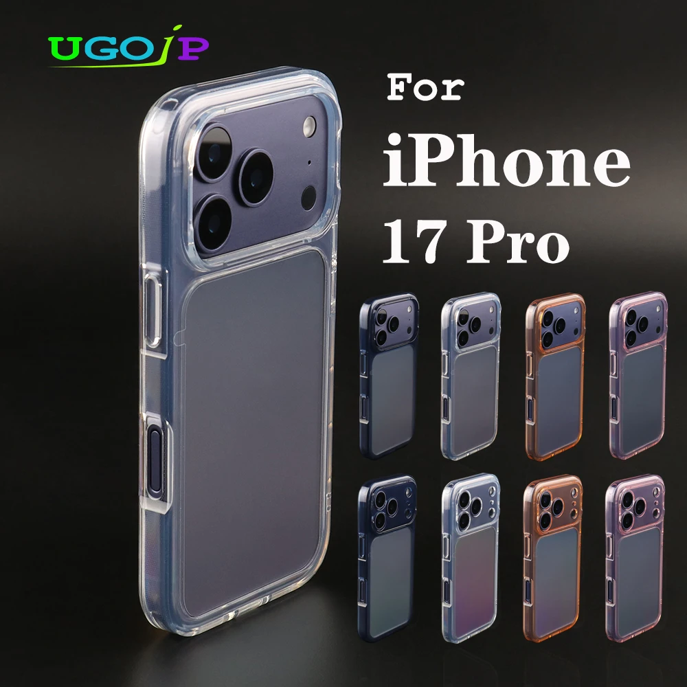 UGOjP Case For iPhone 17 Pro Crystal Clear Anti drop Phone Case Transparent Soft TPU Shockproof Men Women Protective Back Cover - náhled 2