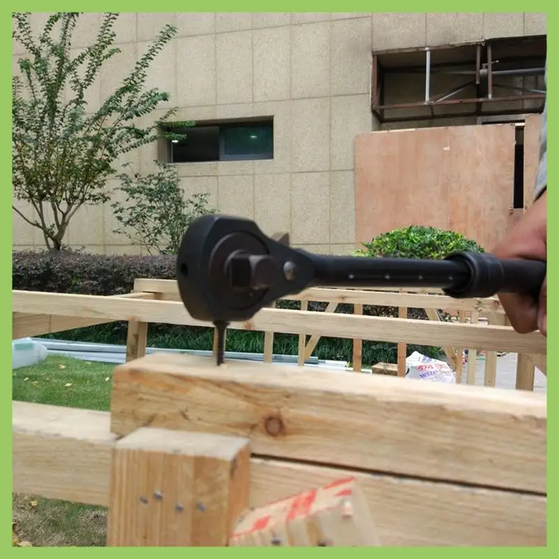 

3/8 Inch 1/2 Inch Heavy-Duty Dual Telescopic Ratchet Handle Can Be Used As A Hammer 32 Tooth