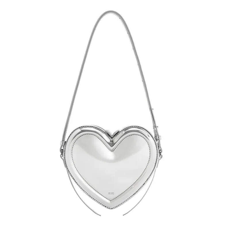 JW PEI Heart-Shaped Crossbody Bag, Niche Design, Sweet and Cool, 3D Heart-Shaped Bag, Shoulder/Crossbody for Women